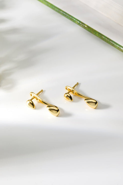 Cercei din argint Sika (Silver/Gold)